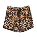 Leopard Lace Up High Waist Beach Short