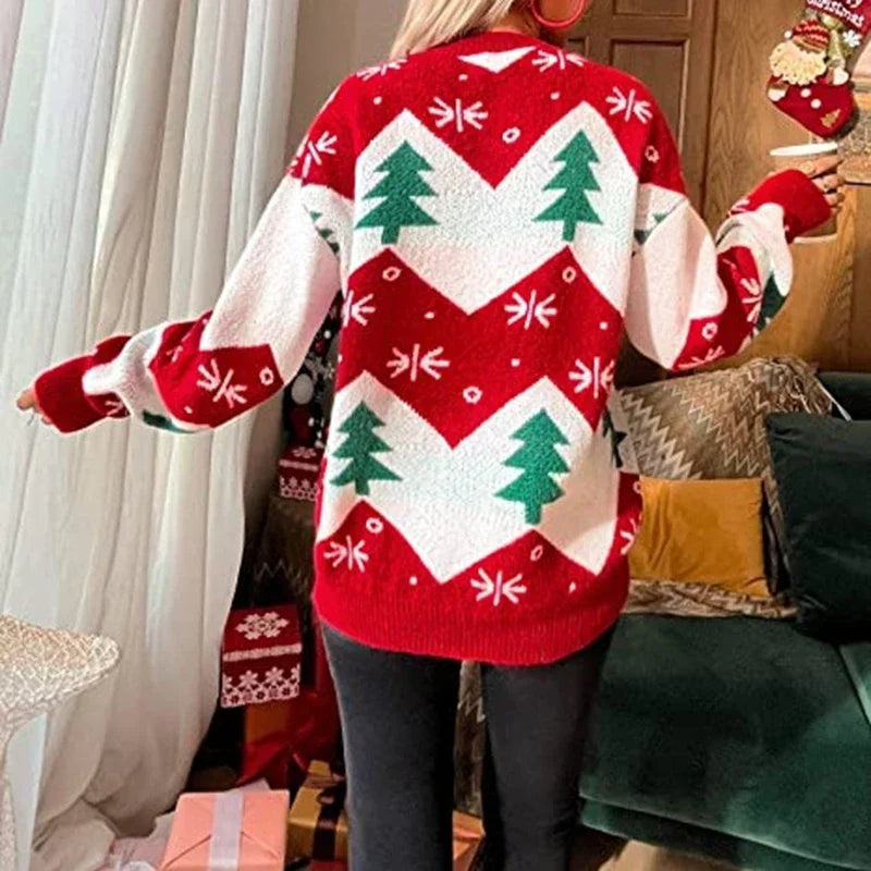 Christmas Tree Jacquard Warm Sweater