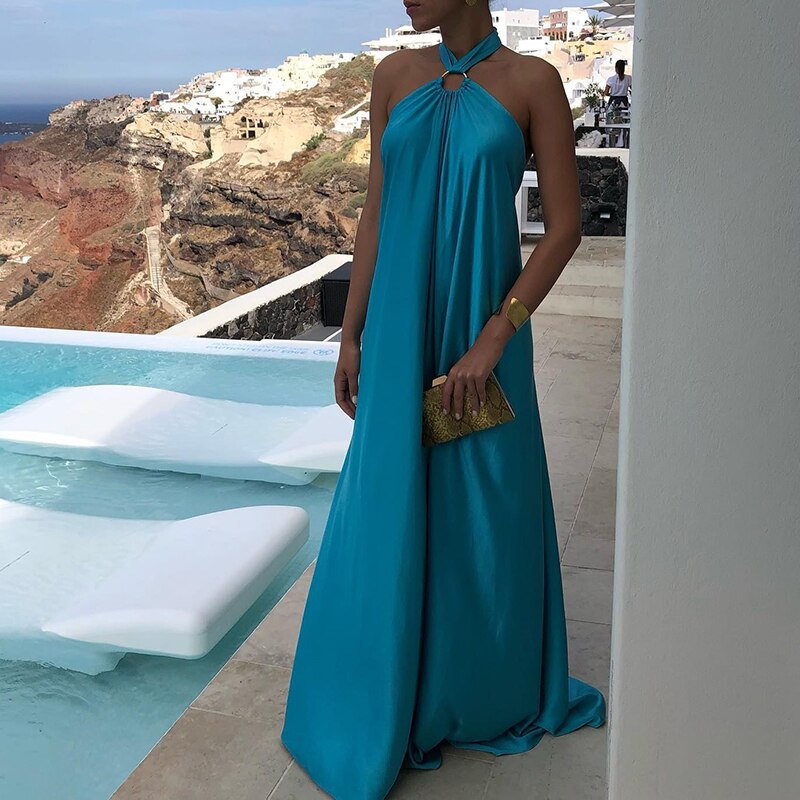 Off Shoulder Hollow Backless Maxi Dress