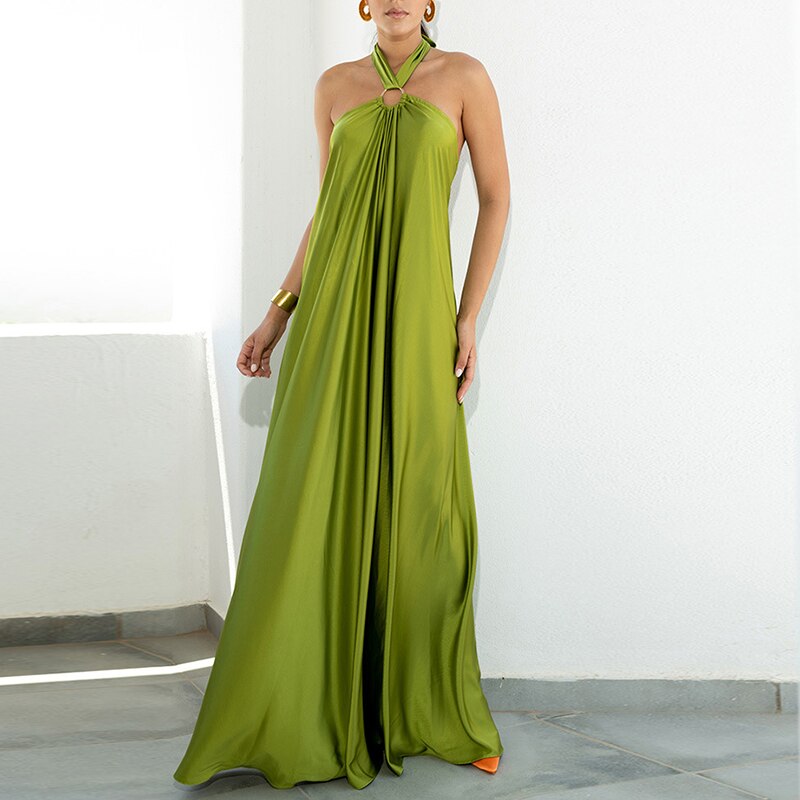 Off Shoulder Hollow Backless Maxi Dress