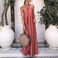Off Shoulder Hollow Backless Maxi Dress