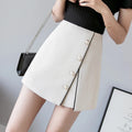 Irregular Button Waist Korean Summer Short