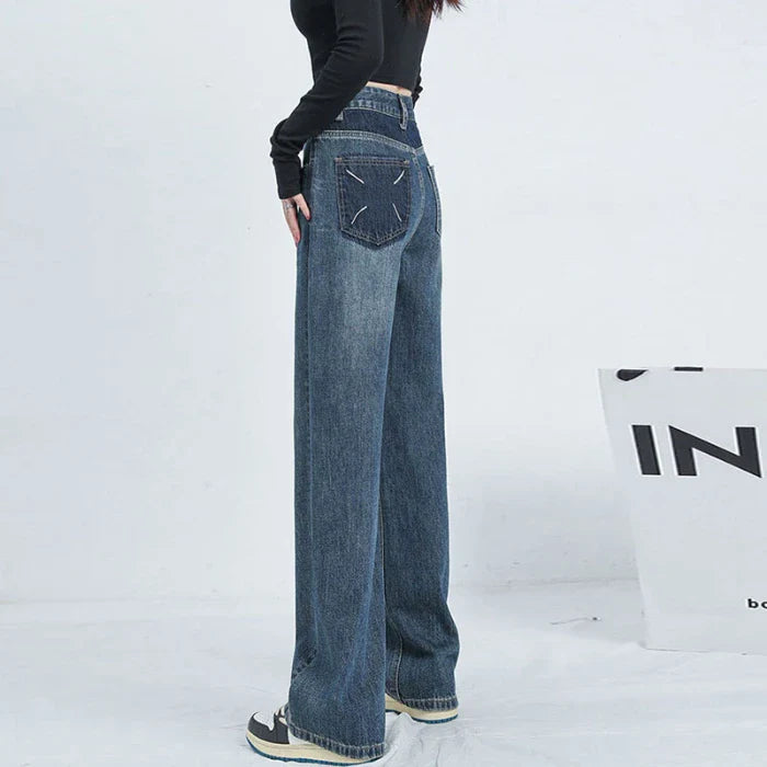 Retro Loose Straight Large Size Jean