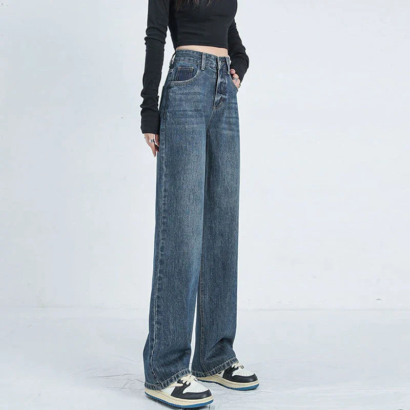 Retro Loose Straight Large Size Jean