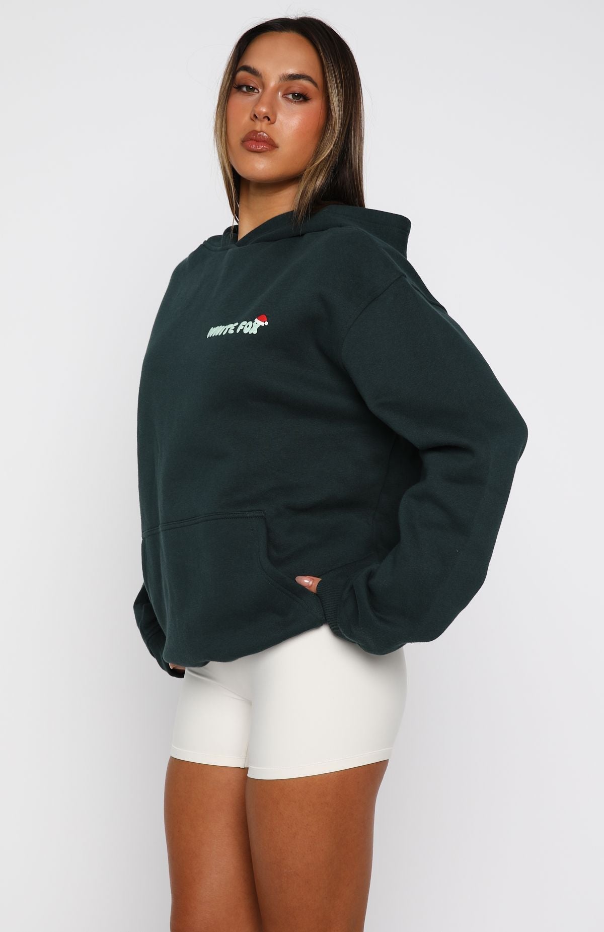 Holly Jolly Christmas Oversized Pine Hoodie