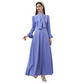 Ruffled Long Sleeve High Waist Maxi Dress