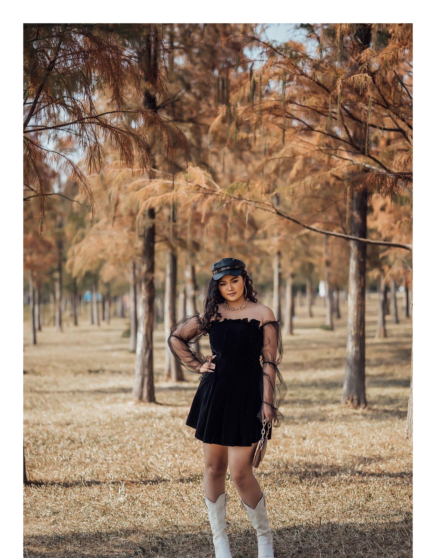Off Shoulder Lantern Sleeve Mini Party Dress