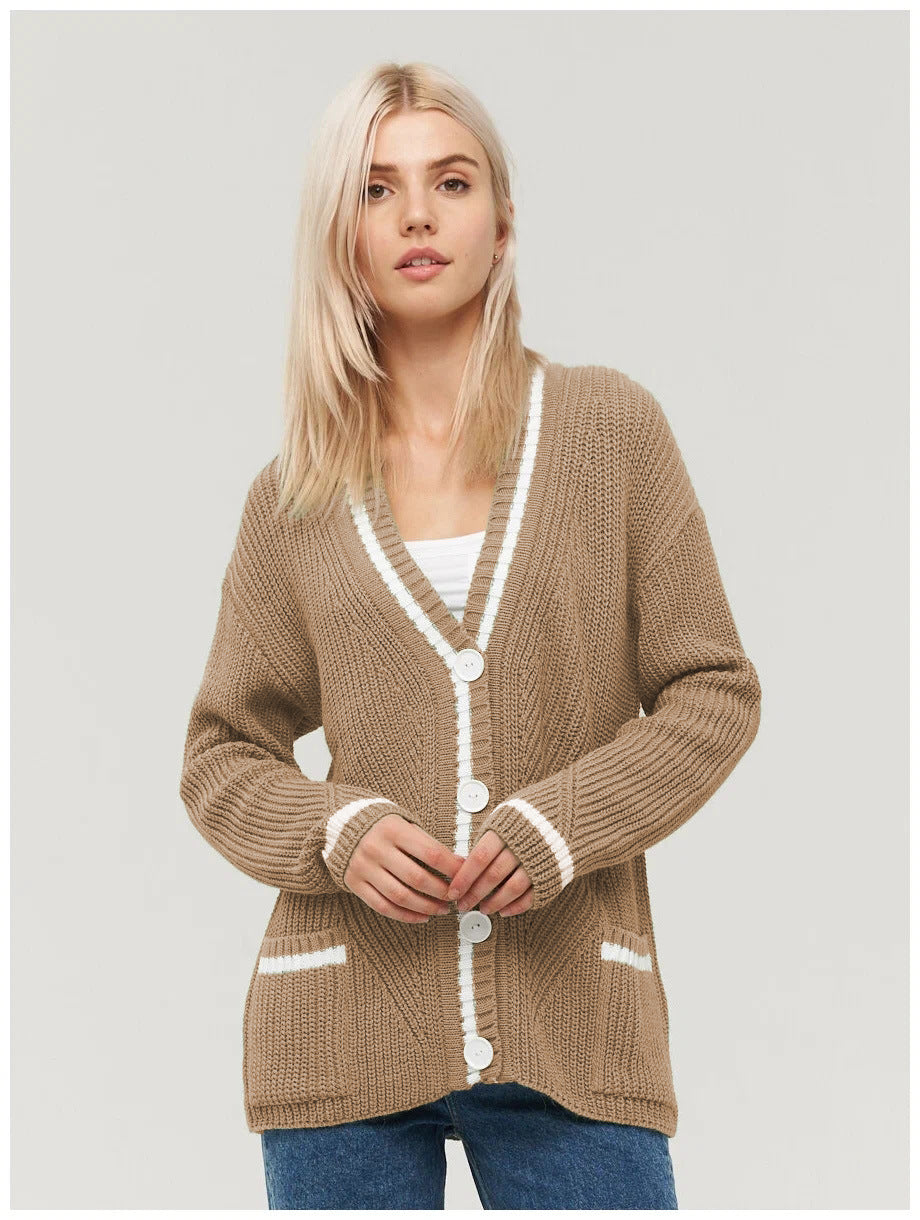 Colorblock Knitted Cardigan