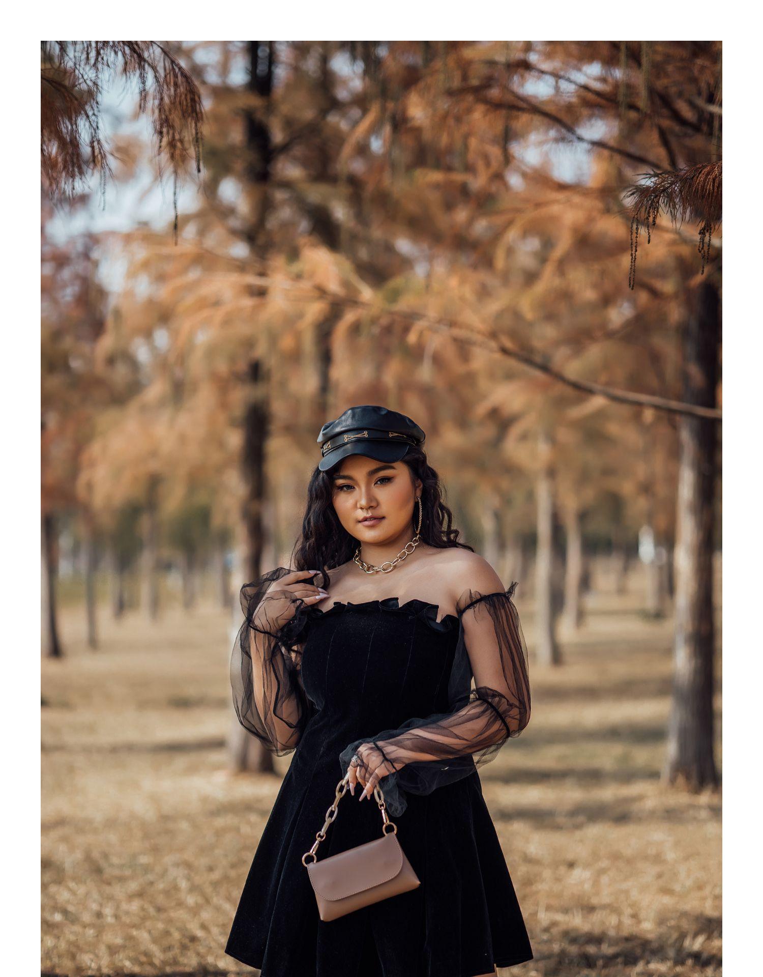 Off Shoulder Lantern Sleeve Mini Party Dress