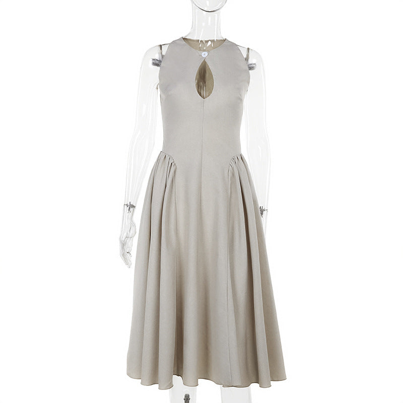 Cutout A Line Style Midi Dress