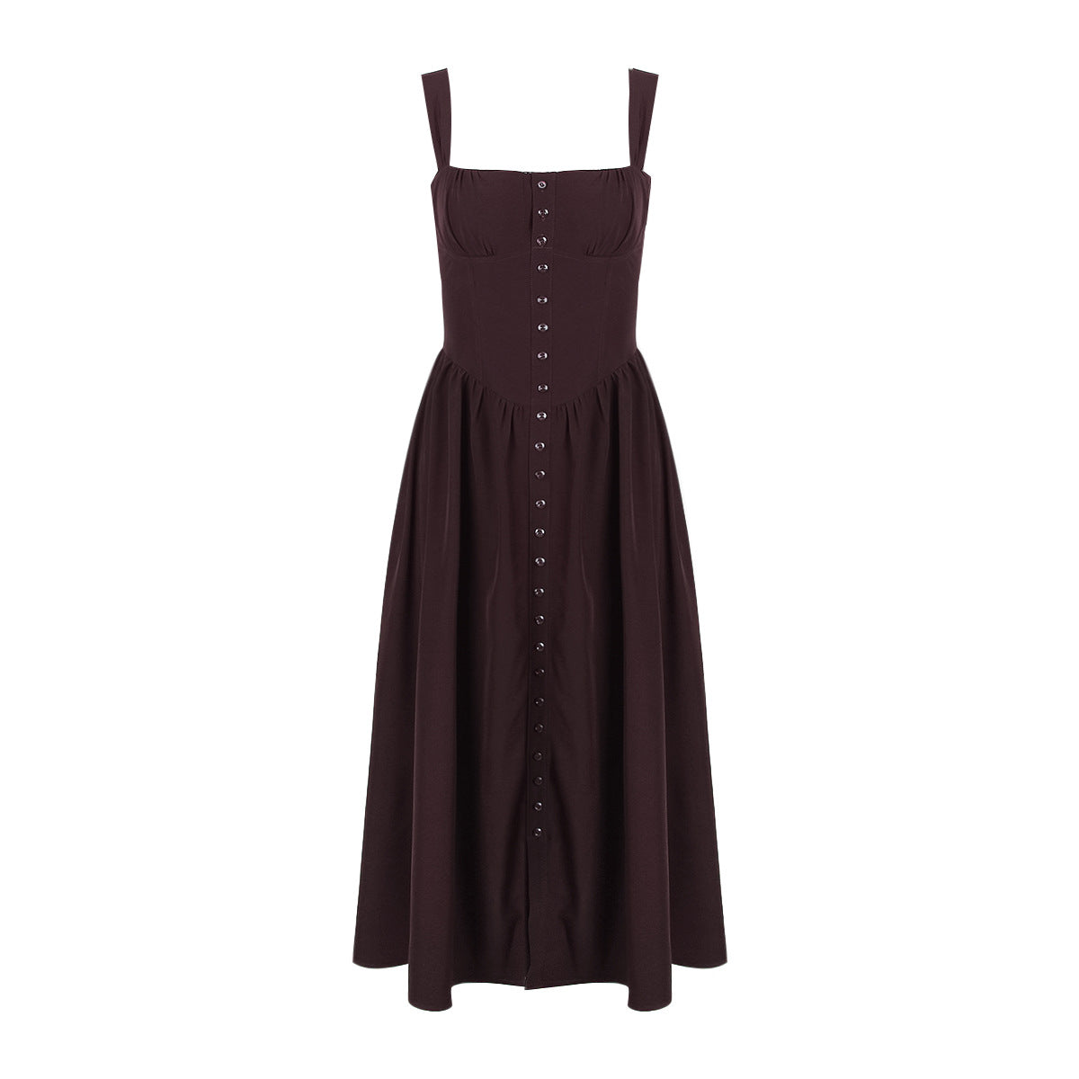 Slim Fit Backless Vacation Midi Dress