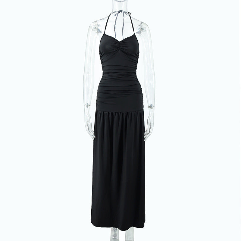 Halter Backless Side Slit Slim Maxi Dress
