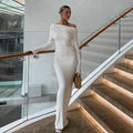 Exposed Shoulder Office Chic Maxi Dress