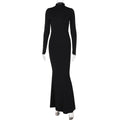 Slim Printed Asymmetric Hem Maxi Dress