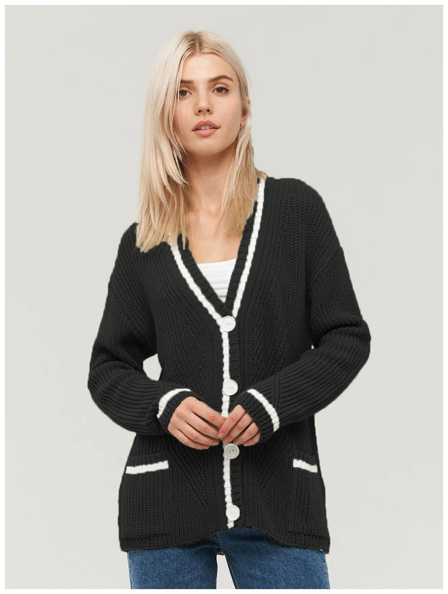 Colorblock Knitted Cardigan