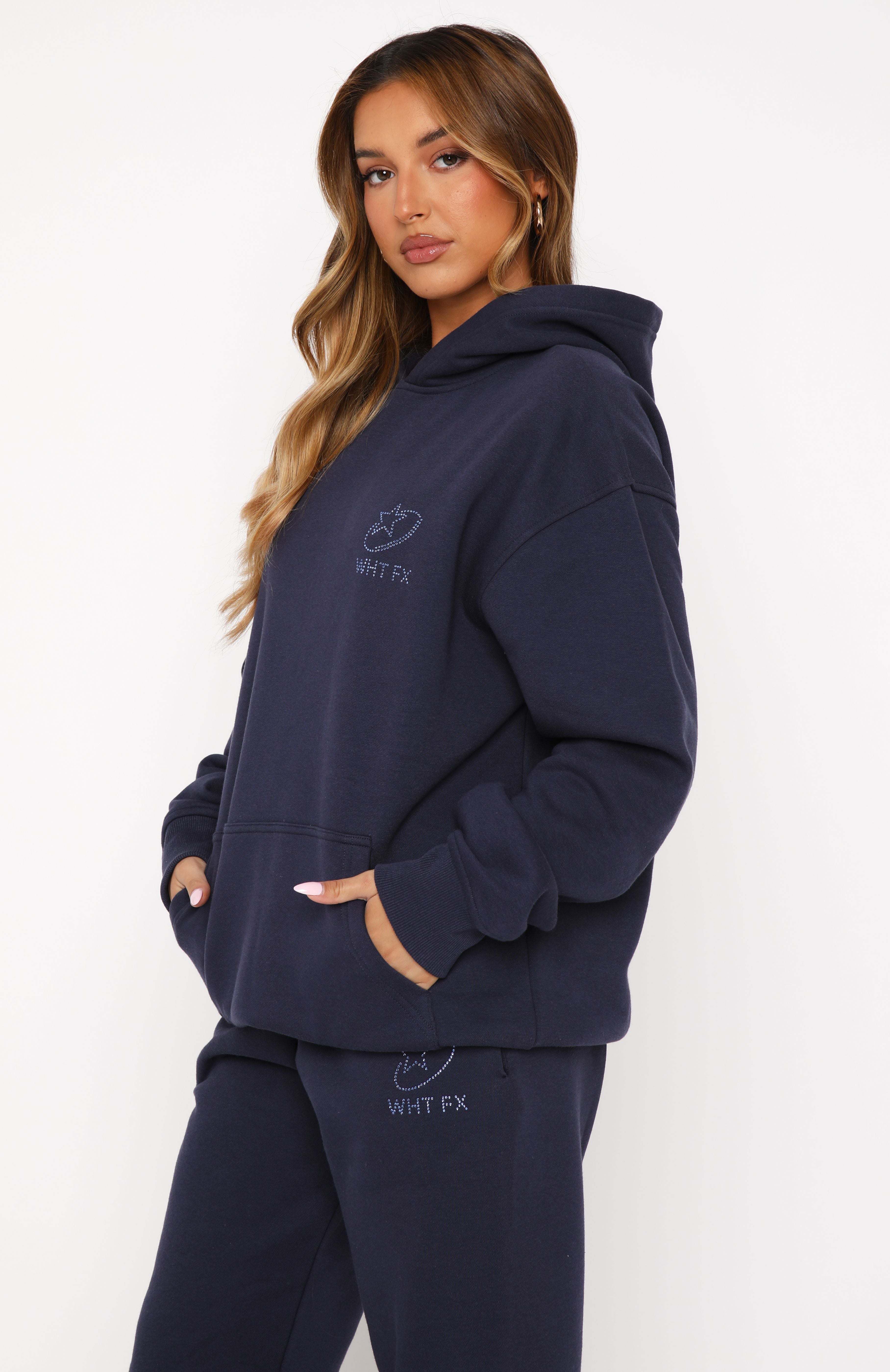 Always Shining Oversized Navy Hoodie