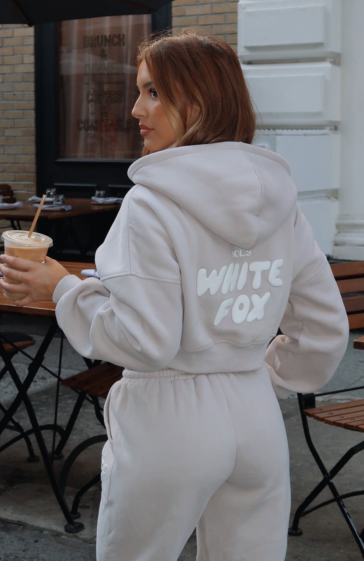 Offstage Cropped Zip Moon Hoodie