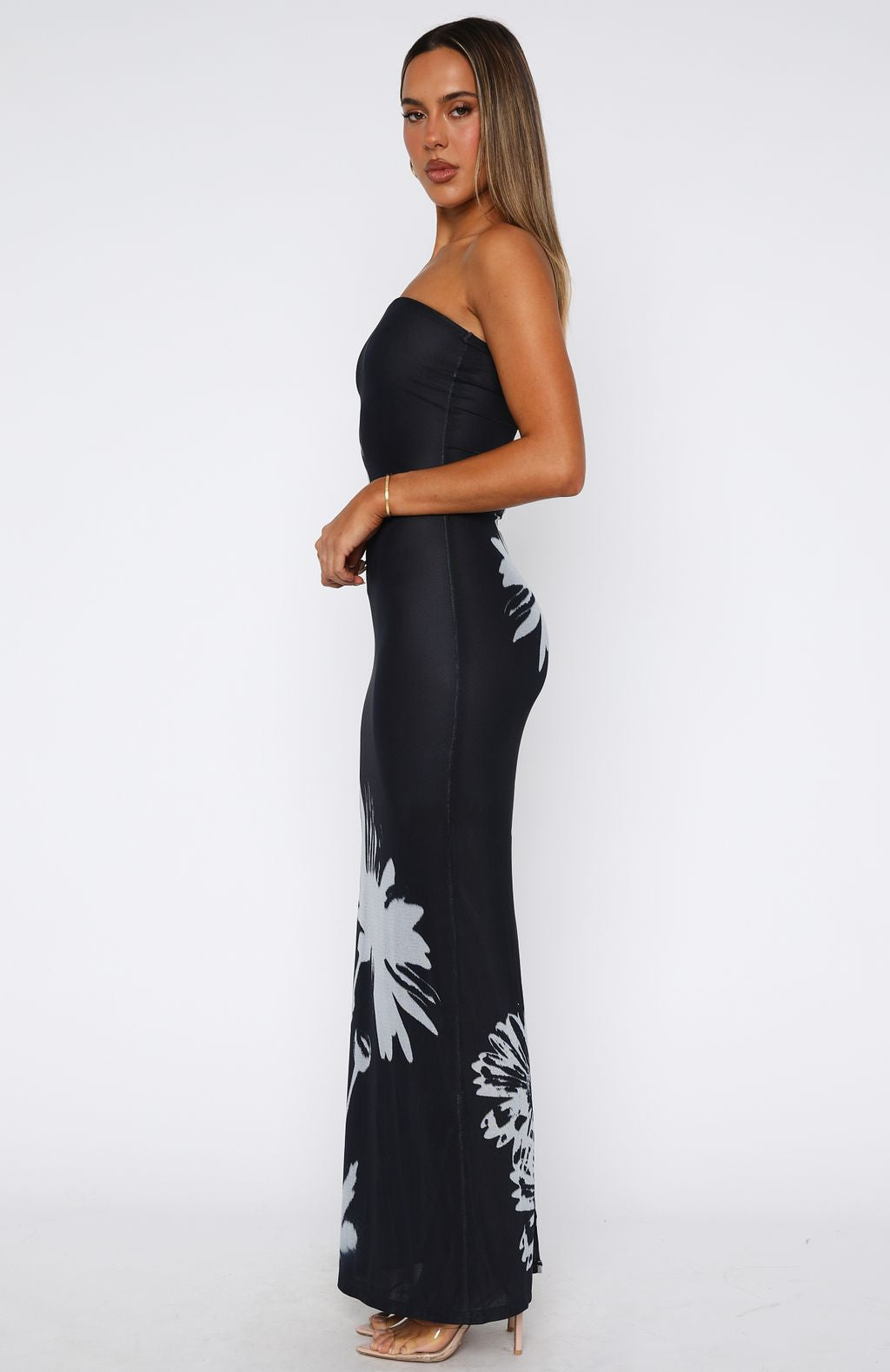 Nocturnal Bloom Elegant Travel Maxi Dress