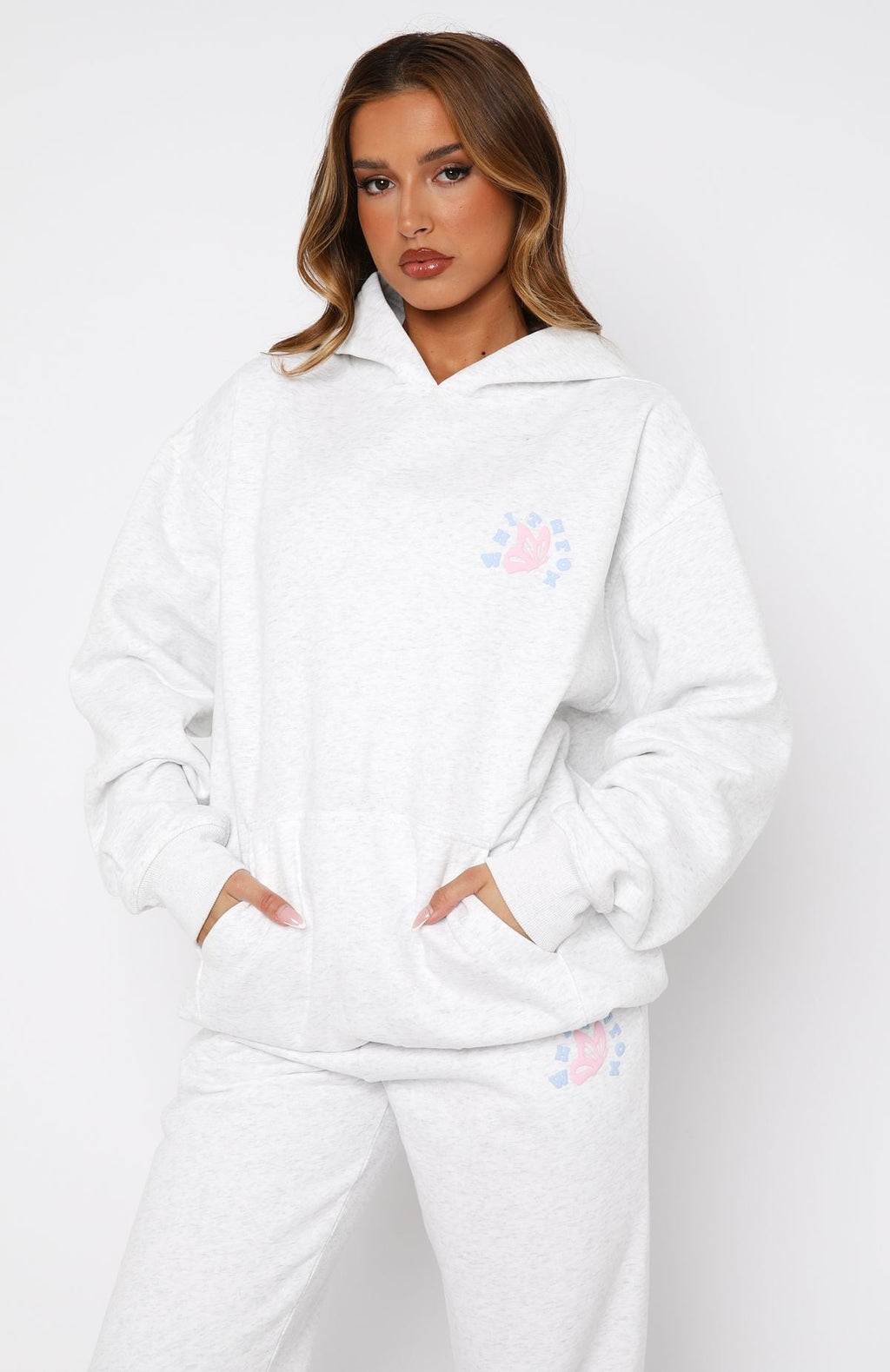 Give Best Oversized Grey Marle Hoodie