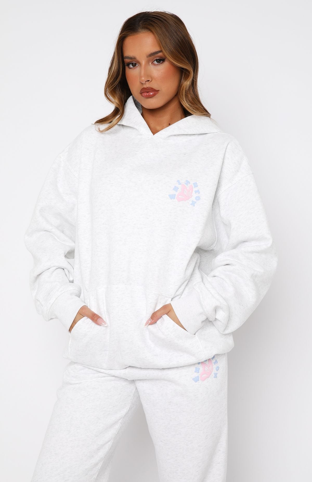 Give Best Oversized Grey Marle Hoodie