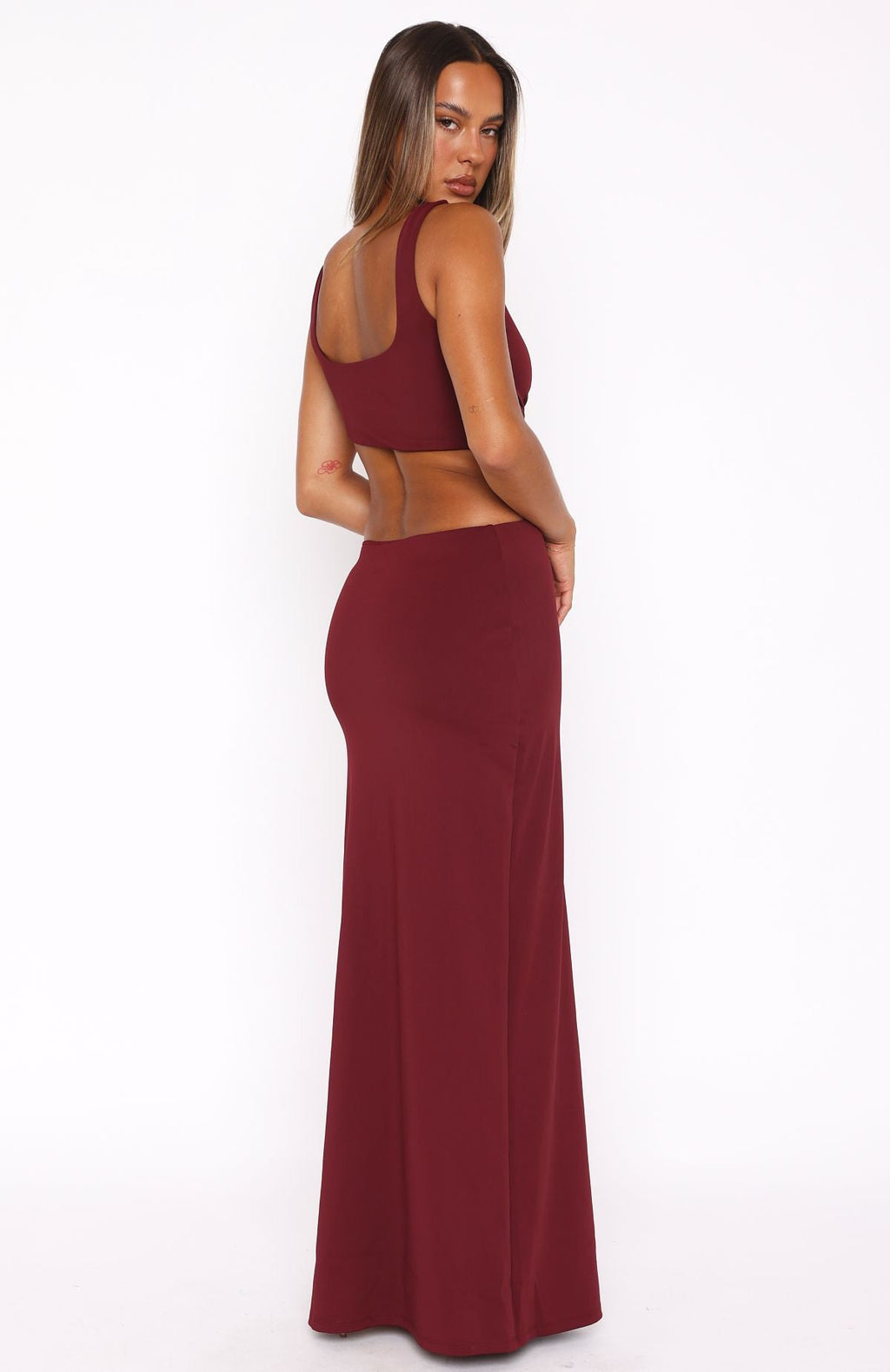 Burgundy Chic Elegant Maxi Dress