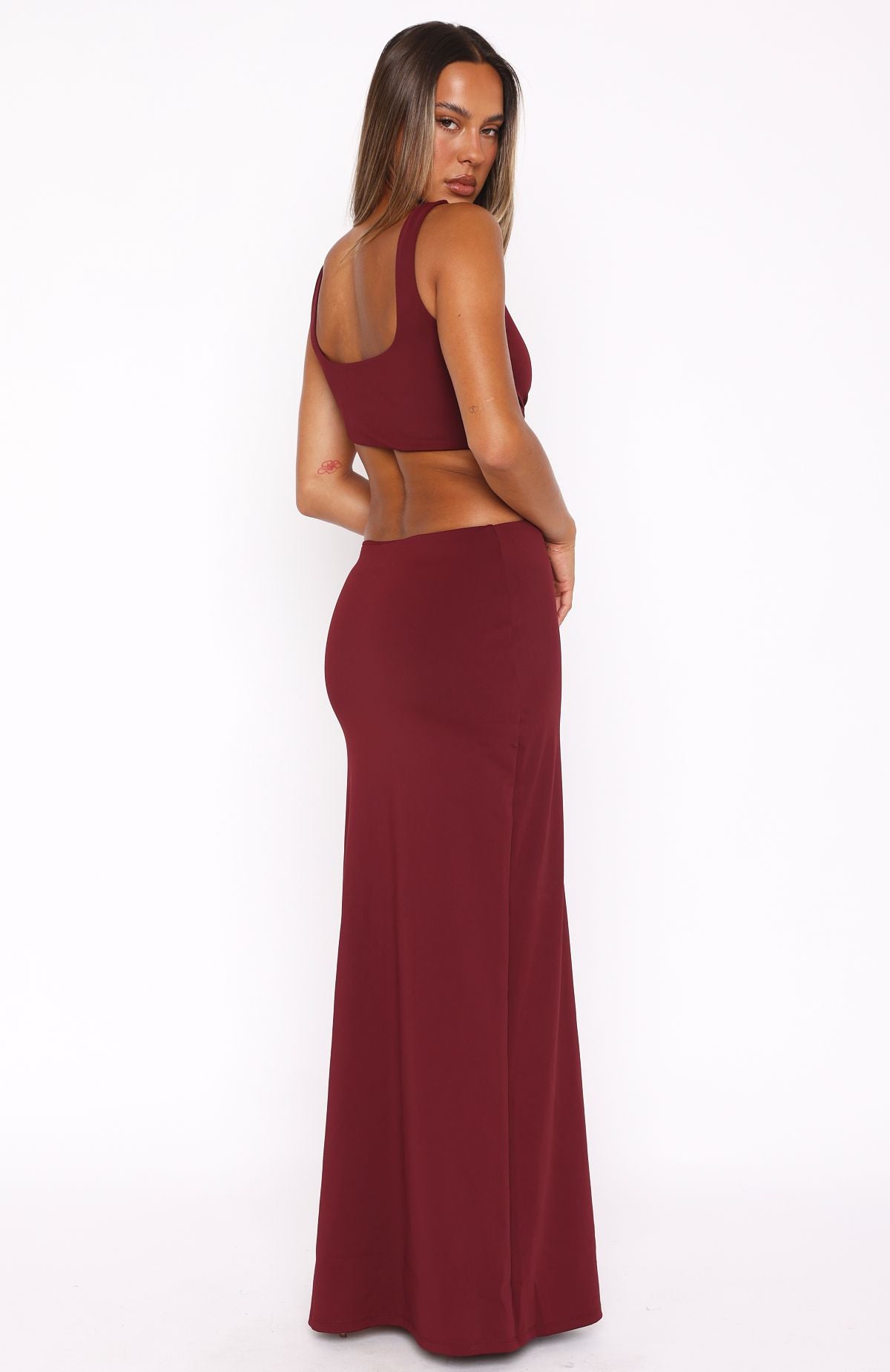 Burgundy Chic Elegant Maxi Dress