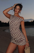 Caribbean Waves Vacation Chic Mini Dress