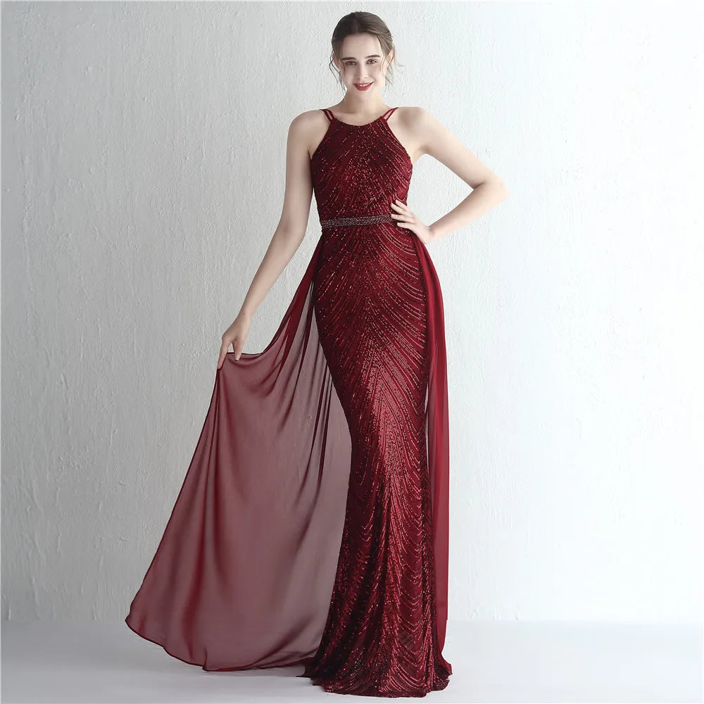 Off Shoulder Tassel Sequin Cross Back Party Dress