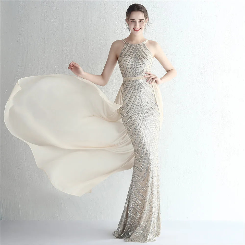 Off Shoulder Tassel Sequin Cross Back Party Dress