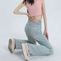 Wide Leg Drape Mop Casual Jean