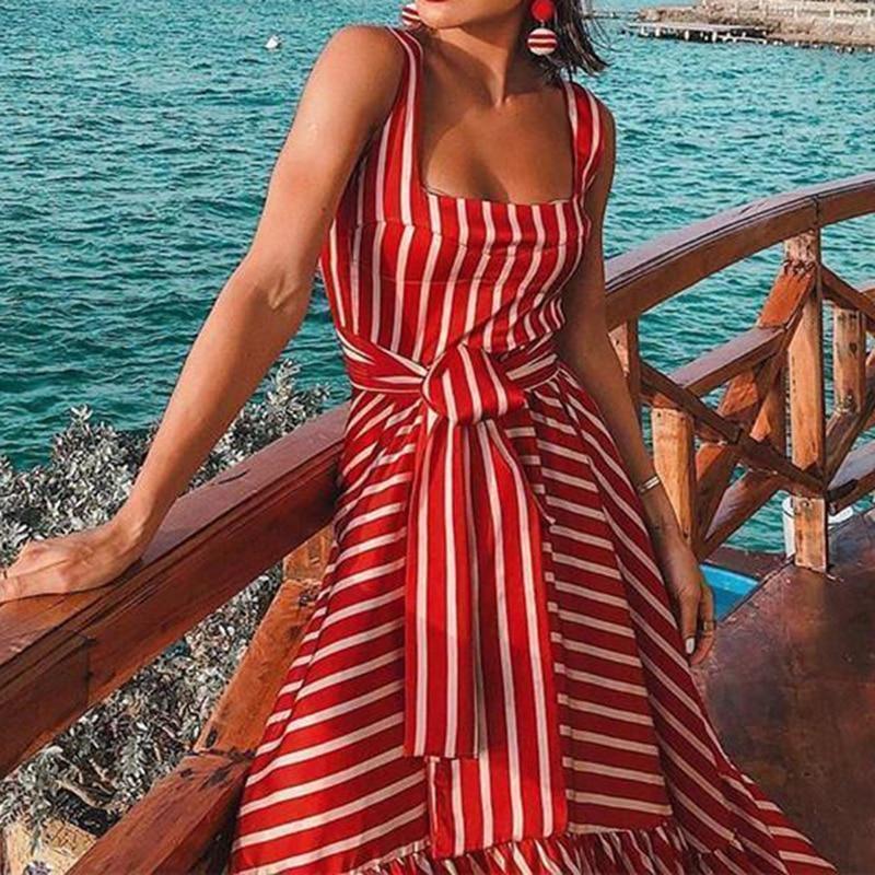 Polka Dot Mixed Design Maxi Dress
