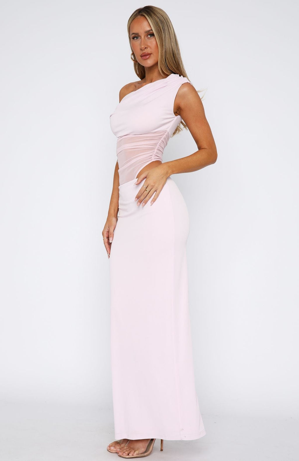 Baby Pink Night Out Maxi Dress
