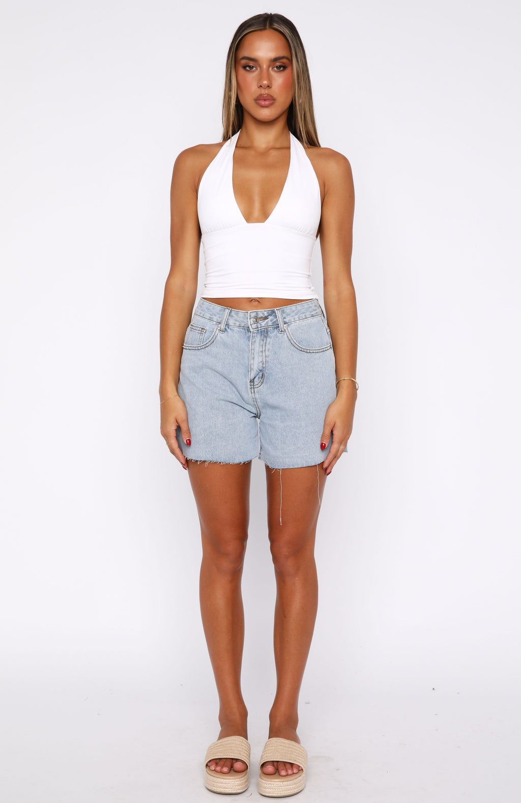 Light Blue Keep It Brief Denim Short