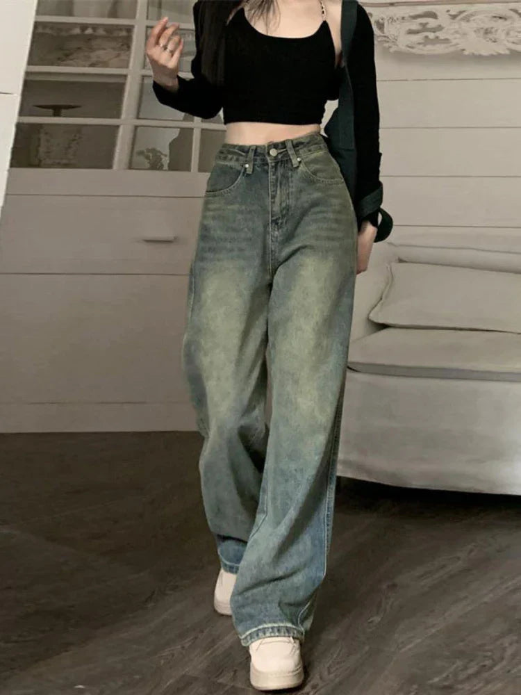 Distressed 90s Baggy Wide Leg Vintage Jean