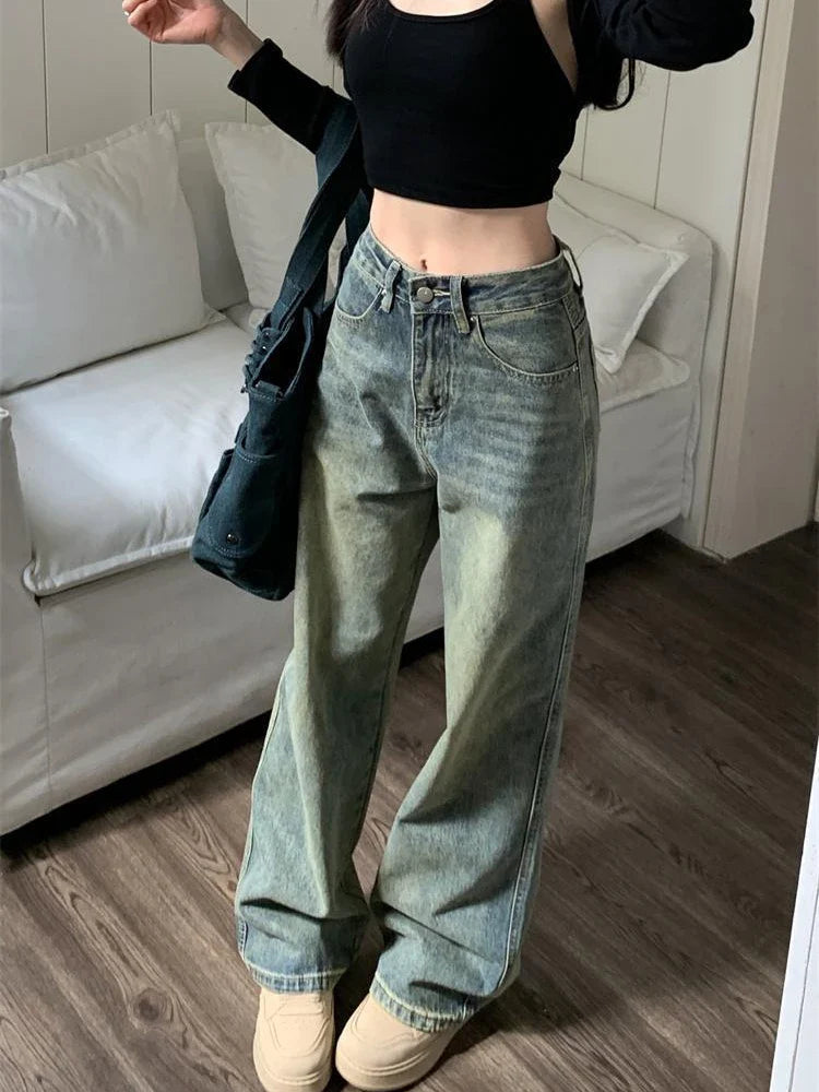 Distressed 90s Baggy Wide Leg Vintage Jean
