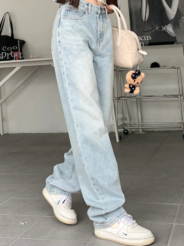 Vintage Nineties High Waist Blue Straight Jean