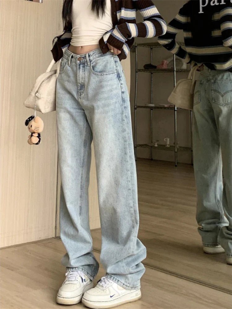 Vintage Nineties High Waist Blue Straight Jean