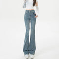 Elegant Office High Waist Flare Wide Leg Jean