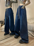 High Waist Elastic Oversized Denim Jean