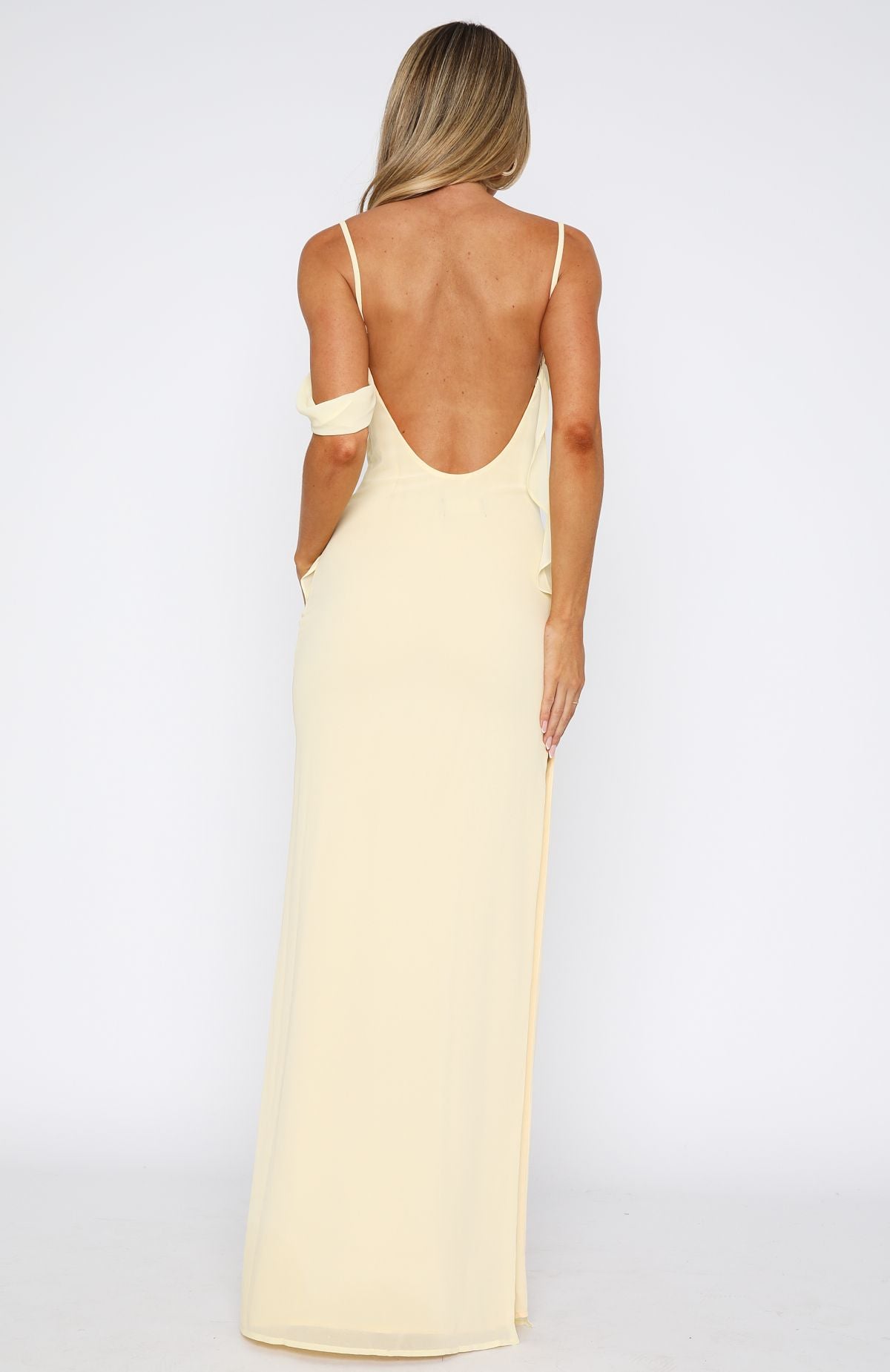 Lemon Blossom Romantic Maxi Dress