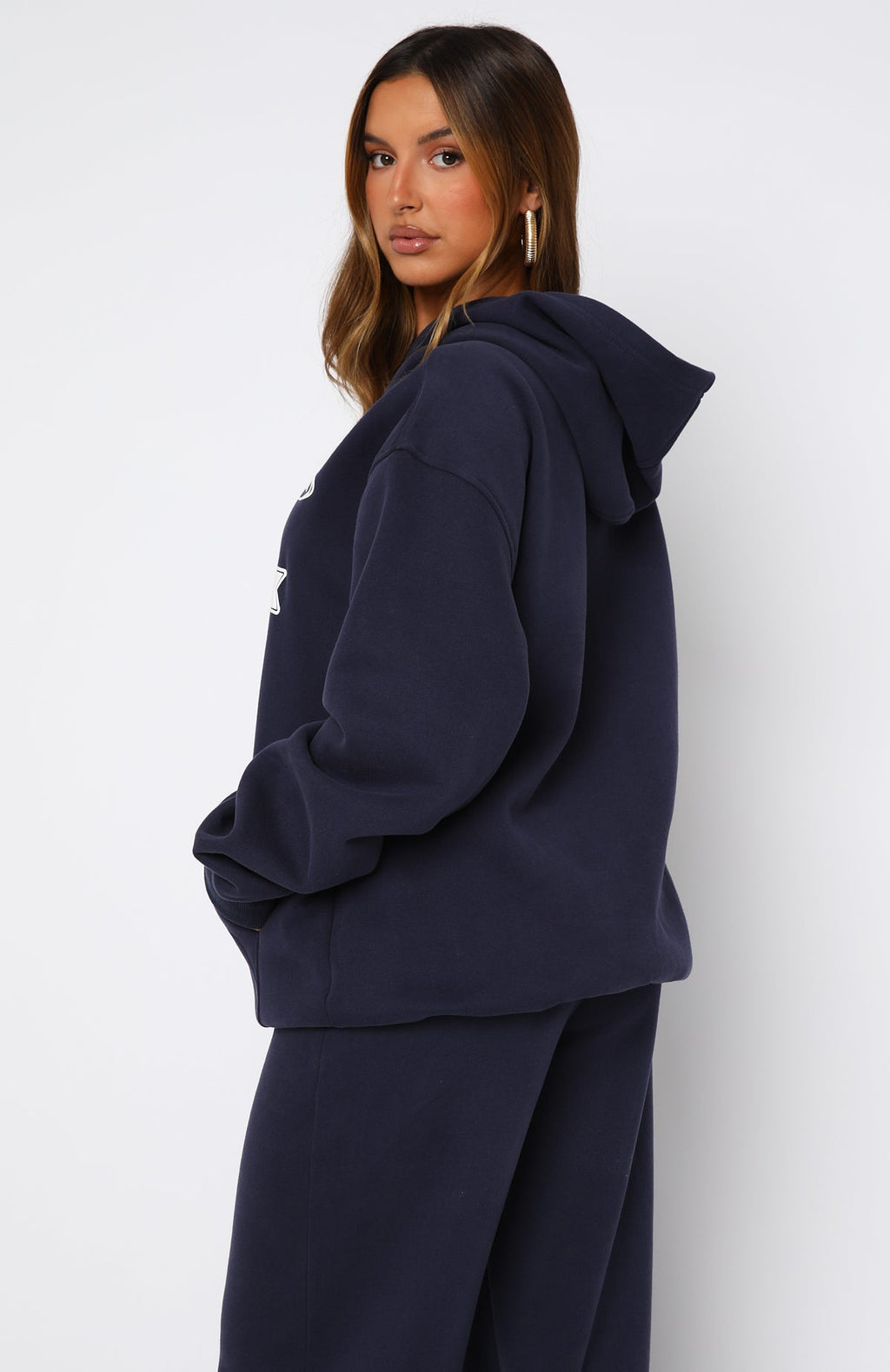 Ready To Go Oversized Navy Hoodie