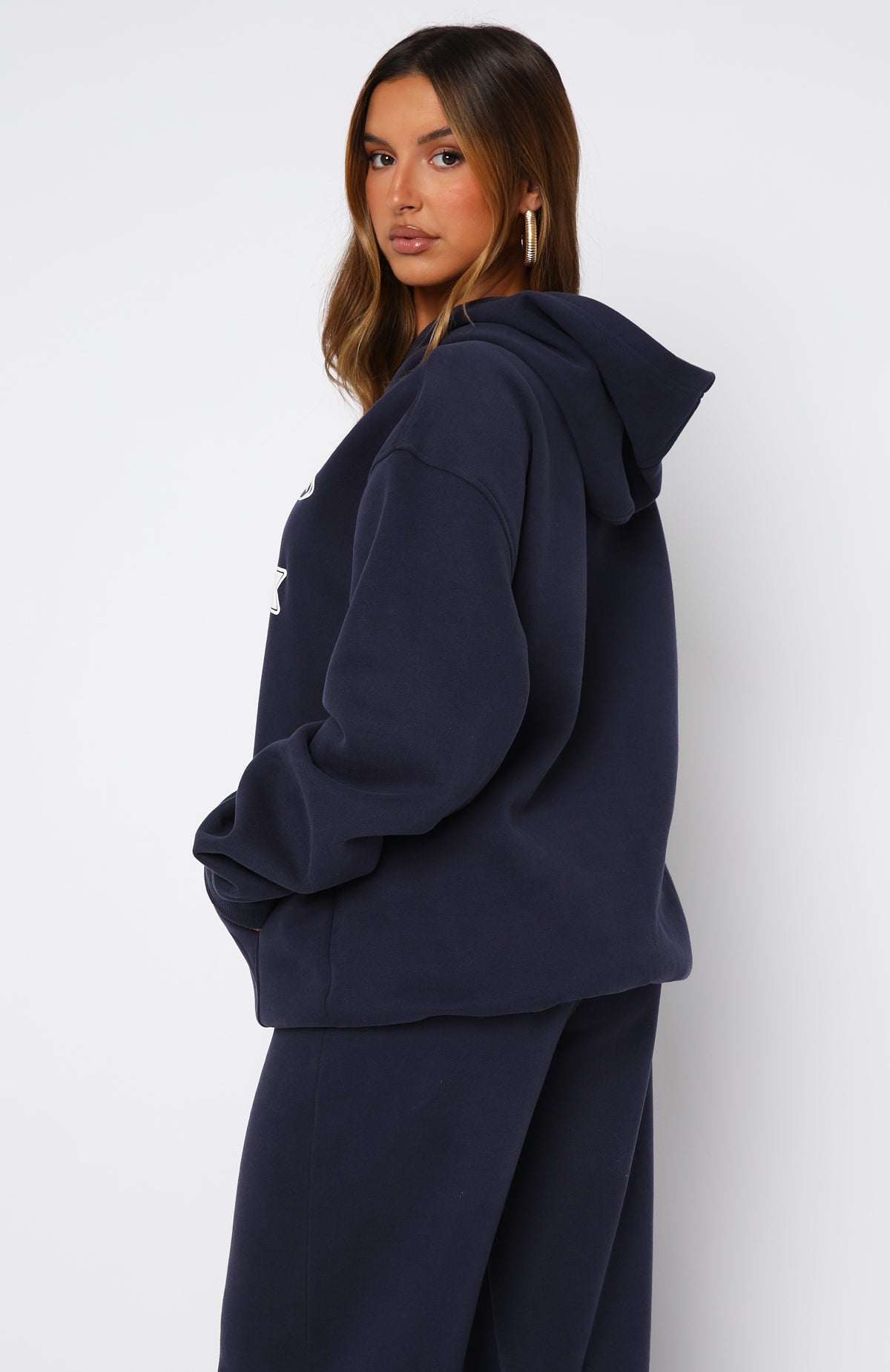 Ready To Go Oversized Navy Hoodie