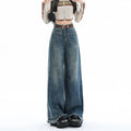 Draped Loose Waist Floor Skirt Jean
