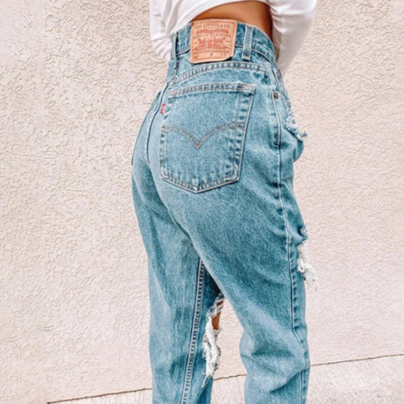 Slim High Waist Loose Fit Summer Jean