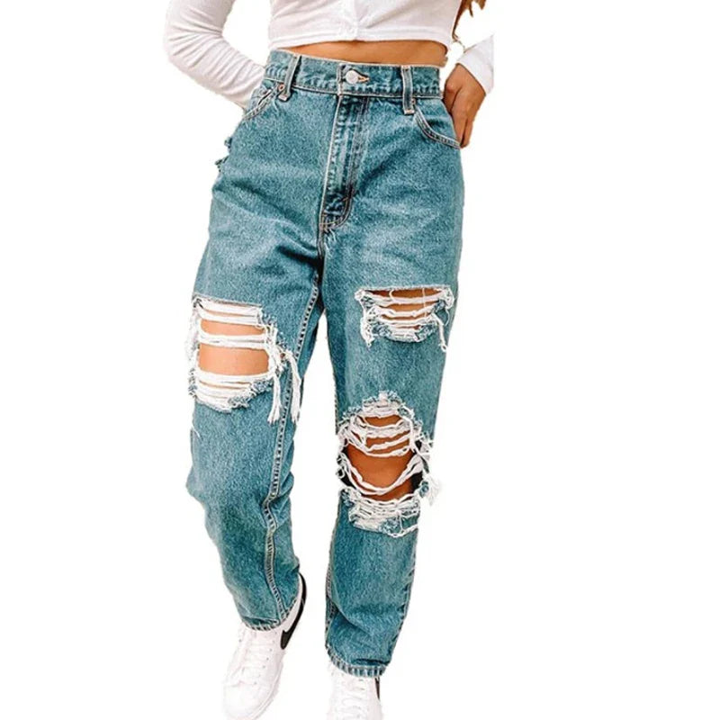 Slim High Waist Loose Fit Summer Jean