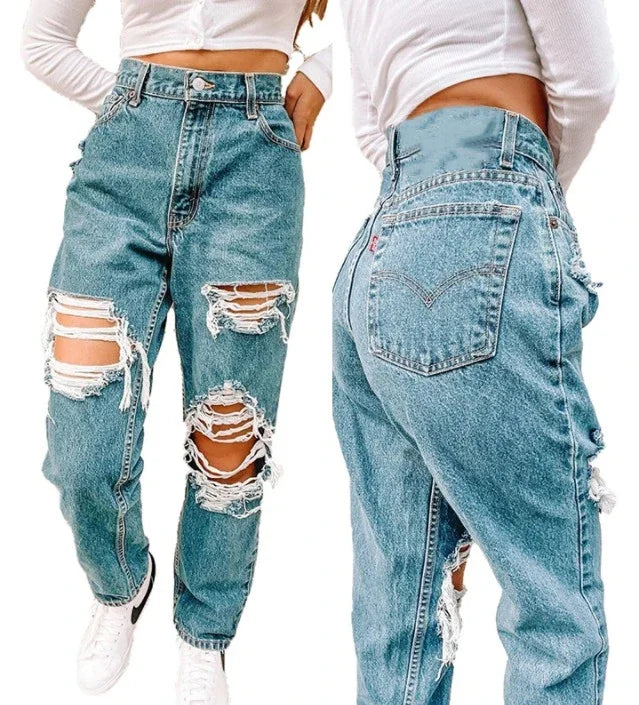 Slim High Waist Loose Fit Summer Jean