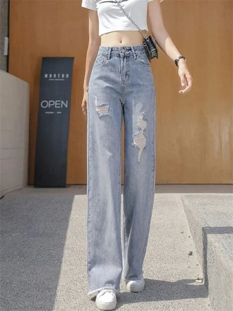 Boyfriend High Waist Y2K Wide Leg Jean