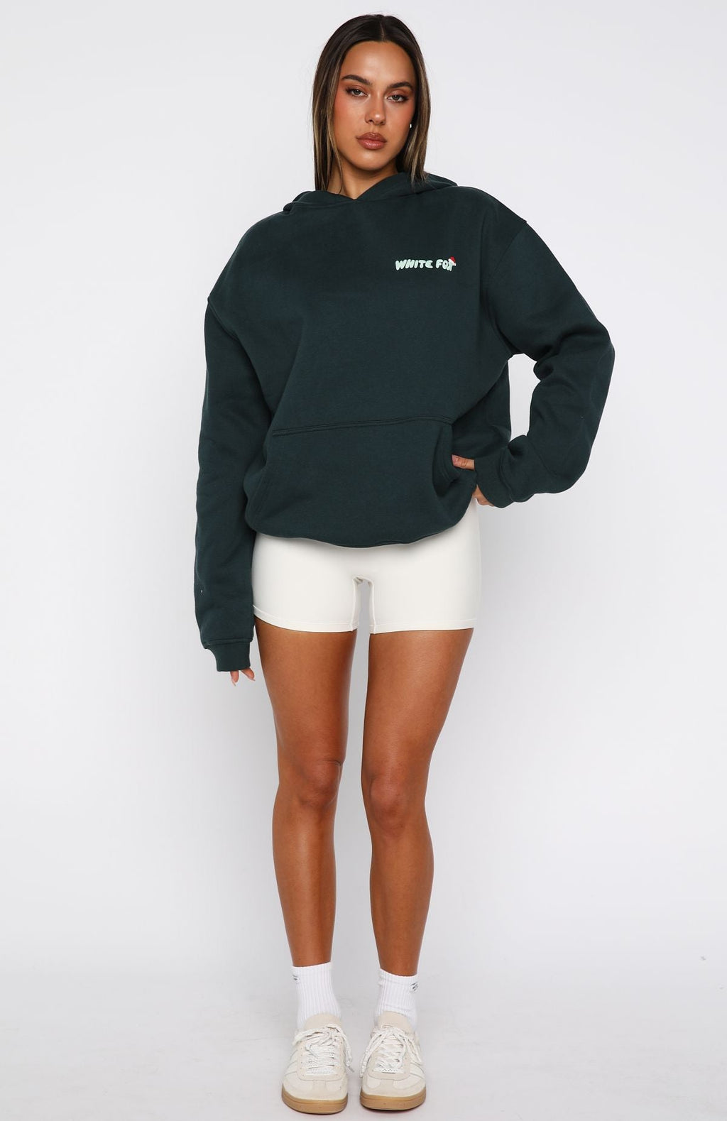 Holly Jolly Christmas Oversized Pine Hoodie