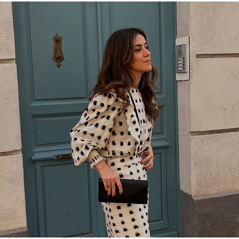 Casual Two Piece Skirt Suit Mini Dress