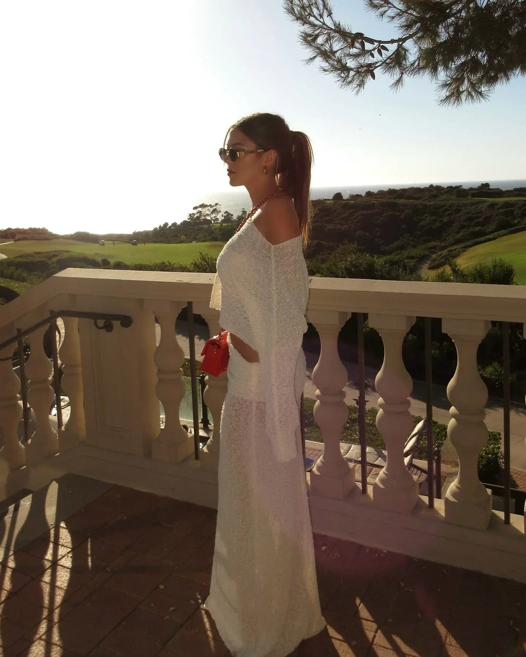 Knit Long Sleeve Top and Maxi Skirt Set